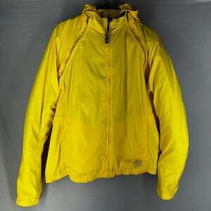 Novara Cycling Men's XL Convertible Bright Yellow Jacket Removable Sleeves Refle